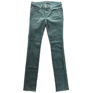J Brand Mid Rise Corduroy Sage Green Skinny Jeans